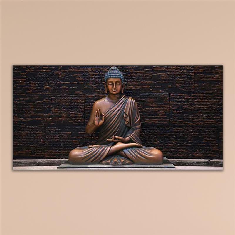 Premium Golden Buddha Canvas Wall Painting for Peaceful Homes – Decor Smart