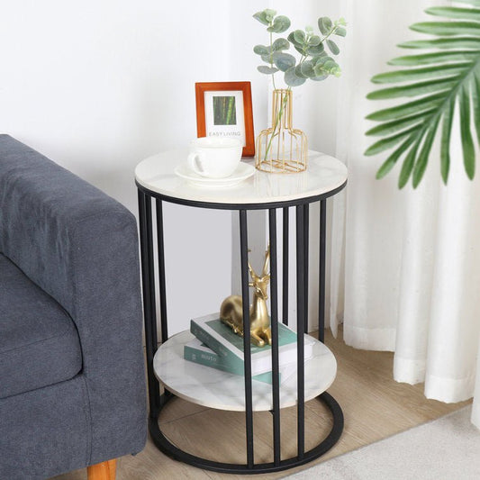 2 - Tier Round Shape Modern Designer End Side Table - Decor Smart