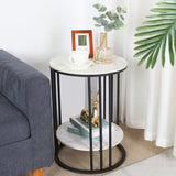 2 - Tier Round Shape Modern Designer End Side Table - Decor Smart
