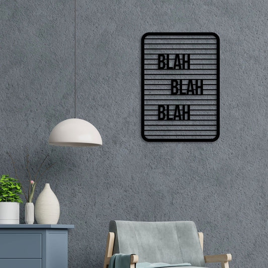 Blah Blah Metal Wall Art – Quirky Vibes by Decor Smart