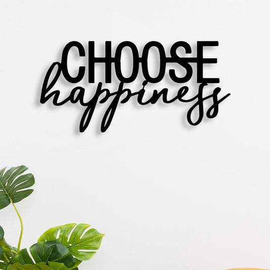 Choose Happiness – Inspiring Metal Wall Art by Decor Smart