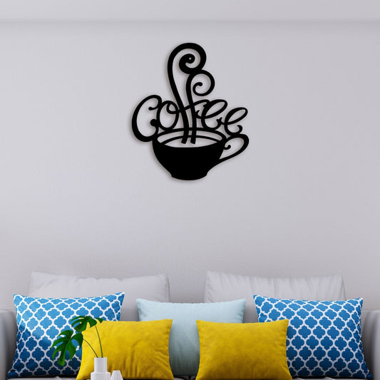 Coffee Mug Metal Wall Art – Brewed Style by Decor Smart
