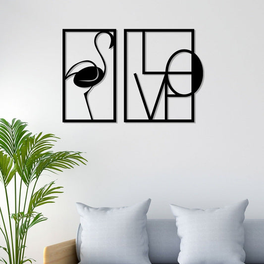 Stylish Love Metal Wall Art – Modern Romance by Decor Smart