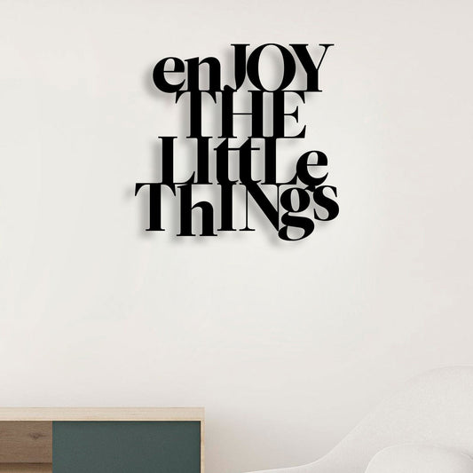 Enjoy The Little Things – Elegant Metal Wall Art by Decor Smart