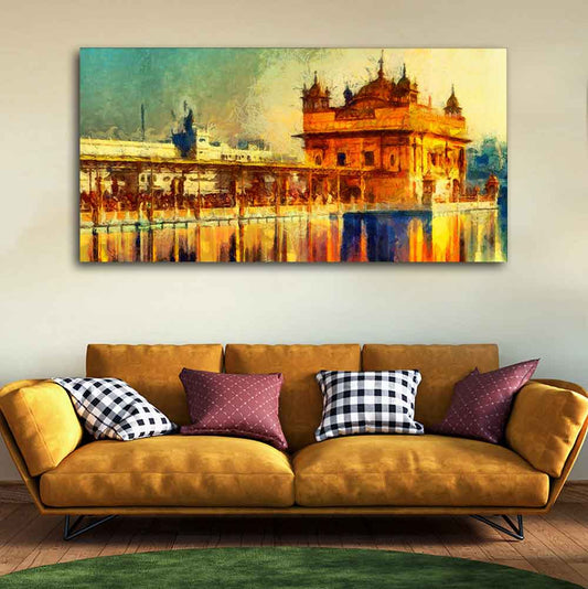 Divine Beauty of Amritsar – Golden Temple Canvas wall painting