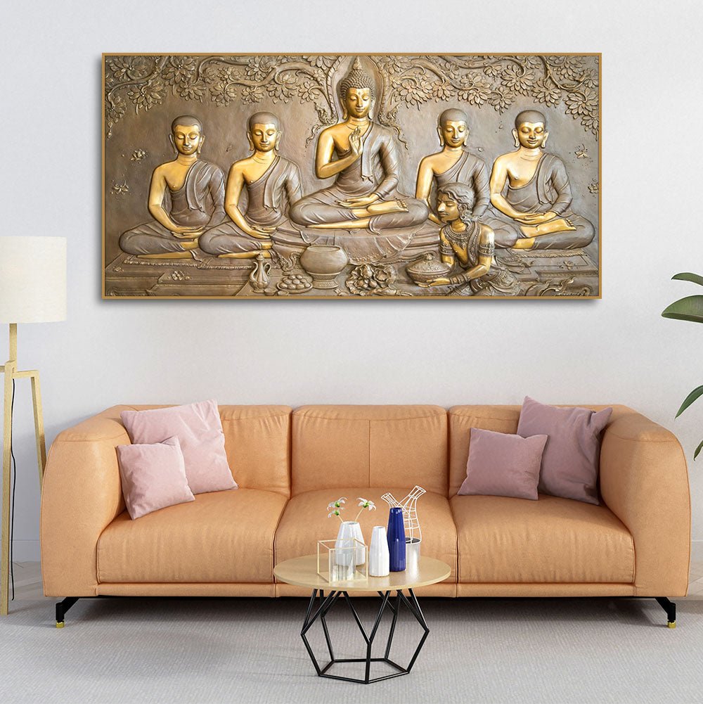 Premium Golden Buddha Painting for Zen Vibes – Only at Decor Smart
