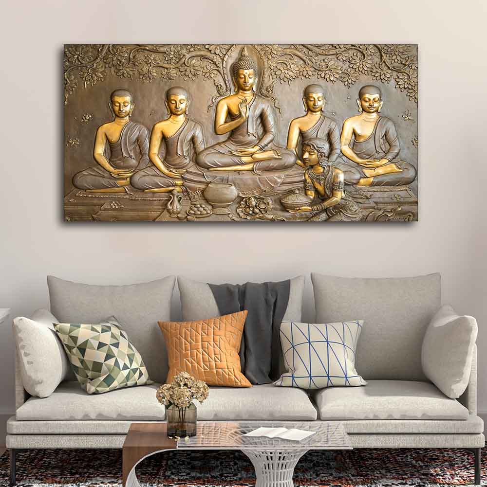 Premium Golden Buddha Painting for Zen Vibes – Only at Decor Smart