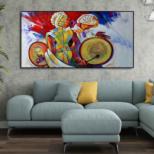 Abstract Art Folk Dance Wall Painting - Decor Smart
