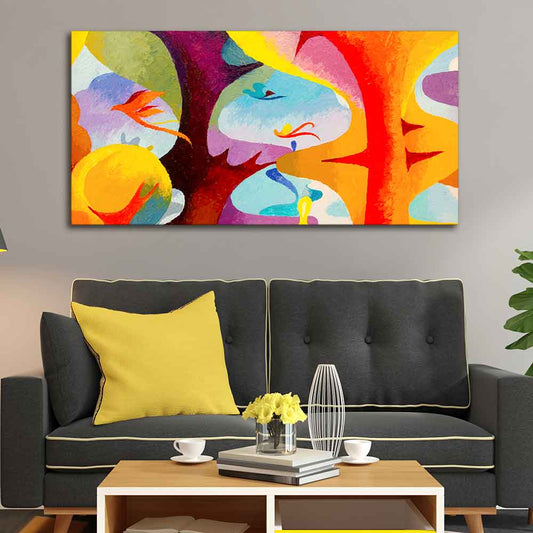 Abstract Bird Flying Premium Canvas Wall Painting - Decor Smart