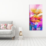 Abstract Colorful Acrylic Painting of Beautiful Flowers - Decor Smart