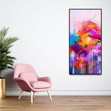 Abstract Colorful Acrylic Painting of Flowers - Decor Smart