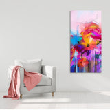 Abstract Colorful Acrylic Painting of Flowers - Decor Smart
