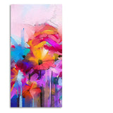 Abstract Colorful Acrylic Painting of Flowers - Decor Smart
