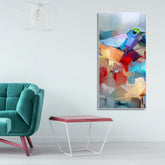 Abstract Colorful Bird and Flower Canvas Wall Painting - Decor Smart