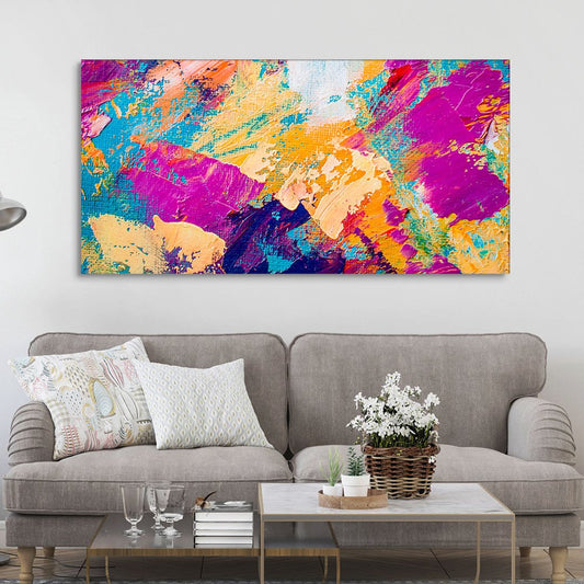 Abstract Colorful Modern Textured Art Wall Painting - Decor Smart