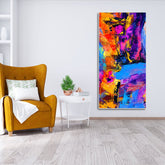 Abstract Colorful Texture Art Premium Canvas Wall Painting - Decor Smart