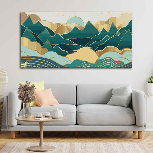 Abstract Mountains Luxurious Pattern Wall Painting - Decor Smart