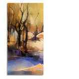 Abstract Winter Forest landscape Wall Painting - Decor Smart