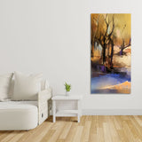 Abstract Winter Forest landscape Wall Painting - Decor Smart