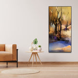 Abstract Winter Forest landscape Wall Painting - Decor Smart