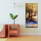 Abstract Winter Forest landscape Wall Painting - Decor Smart