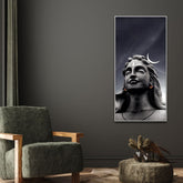 Adiyogi Shiva with Moon on the Head Canvas Wall Painting - Decor Smart