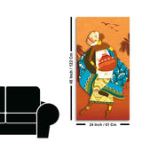 African Warli Abstract Art Canvas Wall Painting - Decor Smart