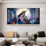 Astounding Love Of Radha Krishna Premium Acrylic Floating Wall Painting - Decor Smart