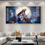 Astounding Love Of Radha Krishna Premium Acrylic Floating Wall Painting - Decor Smart