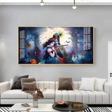 Astounding Love Of Radha Krishna Premium Acrylic Floating Wall Painting - Decor Smart