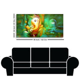 Auspicious Ganesh with Shiva lingam Canvas Wall Painting - Decor Smart