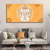 Auspicious Lord Ganesh Canvas Wall Painting - Decor Smart