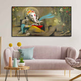Auspicious Lord Ganpati Ganesha Canvas Wall Painting - Decor Smart
