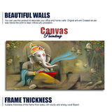 Auspicious Lord Ganpati Ganesha Canvas Wall Painting - Decor Smart