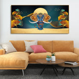 Golden Elegance – Elephant Canvas Painting by Decor Smart