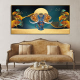 Golden Elegance – Elephant Canvas Painting by Decor Smart