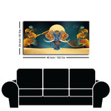 Golden Elegance – Elephant Canvas Painting by Decor Smart