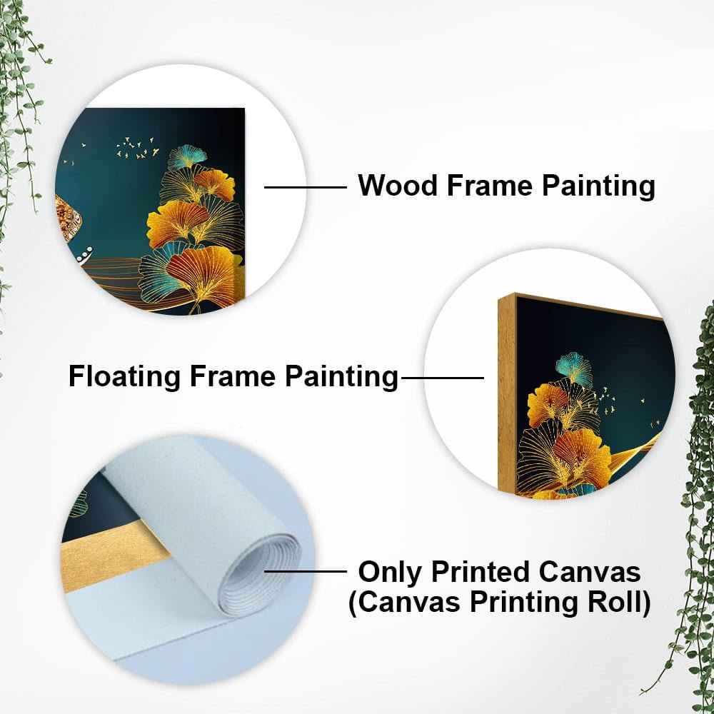 Golden Elegance – Elephant Canvas Painting by Decor Smart