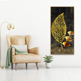 Beautiful Golden Ginkgo Leaf Canvas Wall Painting - Decor Smart