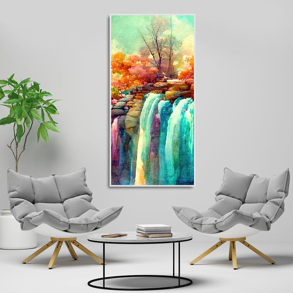 Beautiful Landscape Waterfall Scenery Canvas Wall Painting - Decor Smart