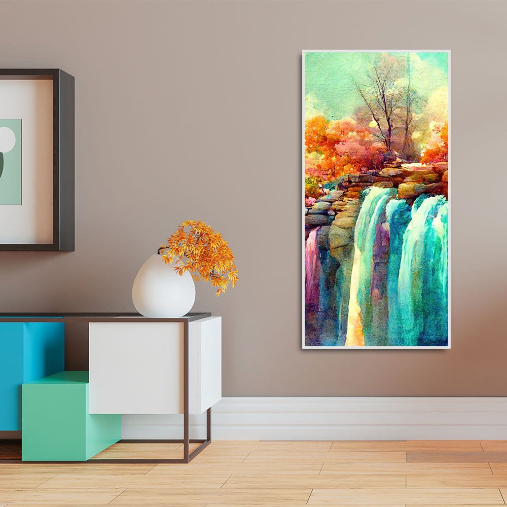 Beautiful Landscape Waterfall Scenery Canvas Wall Painting - Decor Smart