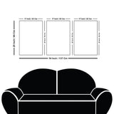 Beautiful Mountain Landscape with Trees Premium Floating Canvas Wall Painting Set of Three - Decor Smart