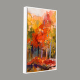 Beautiful Nature Wall Painting of Colorful Autumn Forest - Decor Smart