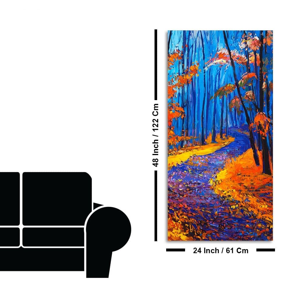 Beautiful Nature Wall Painting of Forest - Decor Smart