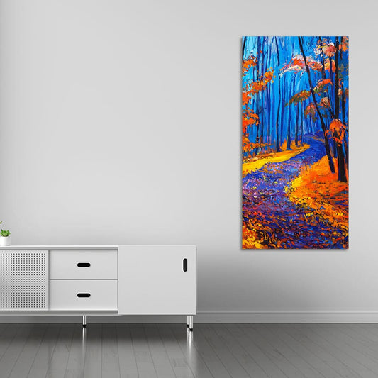 Beautiful Nature Wall Painting of Forest - Decor Smart