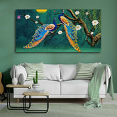 Beautiful Pair of Peacock Canvas Wall Painting - Decor Smart