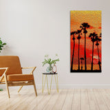 Beautiful Palm Tree at Sunset Canvas Wall Painting - Decor Smart
