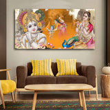 Beautiful Radha Krishna Canvas Big Wall Painting Wall Art - Decor Smart