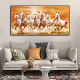 Power & Motion – Seven Running Horses Big Canvas Art by Decor Smart