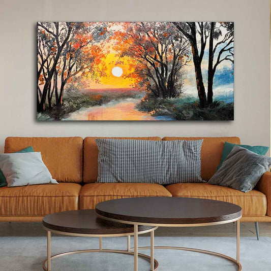 Beautiful Sunset Scenery Premium Wall Painting - Decor Smart